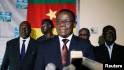 Maurice Kamto à Yaoundé au Cameroun le 8 octobre 2018. 