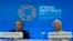 International Monetary Fund (IMF) Managing Director Christine Lagarde accompanied by First Deputy Managing Director, David Lipton, speaks during a news conference at the World Bank/IMF Spring Meetings, in Washington, April 19, 2018. 