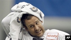 Pittsburgh Steelers quarterback Ben Roethlisberger during his first practice back after a four-game suspension, 05 Oct 2010