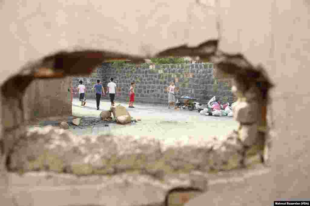 The town of Cizre in southteastern Turkey after weeklong curfew lifted