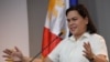 FILE - Philippine Vice President Sara Duterte speaks during a press conference at her office in Manila on December 11, 2024.