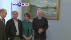 VOA60 America - US Senators visiting Baltic allies called for sanctions against Russia