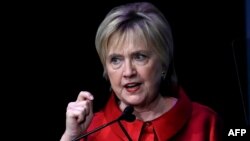 Former U.S. Secretary of State Hillary Clinton speaks during the Vital Voices Global Leadership Awards at the The John F. Kennedy Center for the Performing Arts on March 8, 2017 in Washington, DC. 