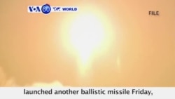VOA60 World - North Korea Launches Another Ballistic Missile