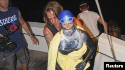 El fin de la travesía de la nadadora Diana Nyad
