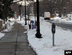 白雪覆盖的华盛顿街景