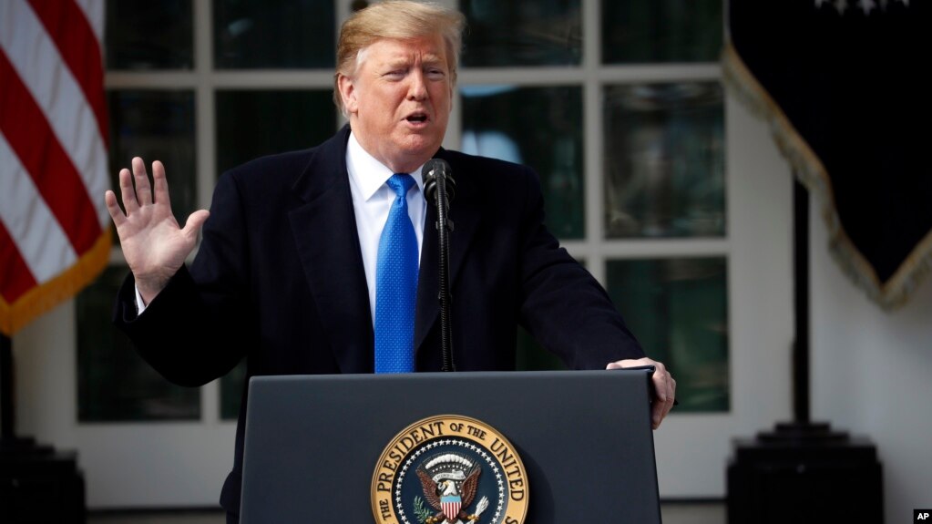 Tổng thống Donald phát biểu tại Vườn Hồng,Nhà Trắng, 15/2/2019