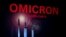 照片显示奥密克戎英文字样的宣传屏幕。（法新社照）