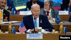 Predsjednik SAD-a Joe Biden drži govor na samitu G20 u Muzeju moderne umjetnosti u Rio de Janeiru, Brazil, 18. novembra 2024.