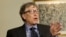Bill Gates talks to reporters about the 2016 annual letter from the Bill and Melinda Gates Foundation in New York, Feb. 22, 2016.