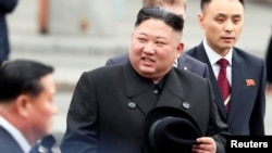 မြောက်ကိုရီးယားခေါင်းဆောင် ကင်မ်ဂျုံအွန်း (ဧပြီ၊ ၂၄၊ ၂၀၁၉)