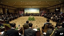 Foreign ministers and government officials attend the US - Association of Southeast Asian Nations (ASEAN) Regional Forum in Nusa Dua on Indonesia's resort island of Bali, July 23, 2011