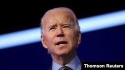 El demócrata Joe Biden se dirige a la nación desde sus oficinas en Wilmington, Delaware, tras desatarse disturbios en Washington con motivo de la certificación de los resultados electorales.