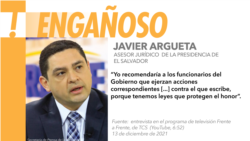 Javier Argueta, asesor jurídico de la Presidencia de El Salvador. 