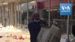 Magasins pillés et détruits lors des troubles en Afrique du Sud