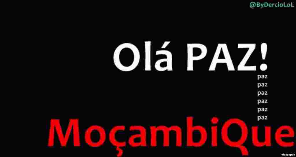 Mais uma foto que está sendo circulada nas redes sociais para pedir paz em Moçambique.