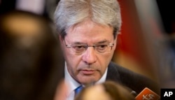 Italian Foreign Minister Paolo Gentiloni.