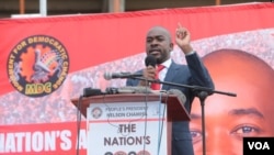 Nelson Chamisa, leader de l'Alliance du Mouvement pour le changement démocratique (MDC-Alliance).