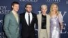 Lucas Hedges, from left, Joel Edgerton, Troye Sivan and Nicole Kidman arrive at the Los Angeles premiere of "Boy Erased," Oct. 29, 2018, at the Directors Guild of America.