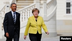 Barack Obama e Angela Merkel 