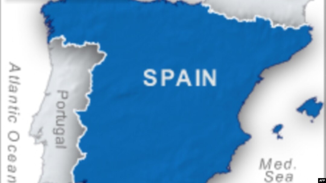 Peta wilayah Spanyol.