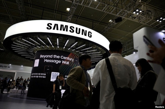 FILE - Samsung Electronics’ booth is seen during Korea Electronics Show 2024 in Seoul, South Korea, Oct. 23, 2024. (REUTERS/Kim Hong-Ji)