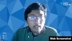 Data Analyst LaporCovid-19 Said Fariz Hibban dalam telekonferensi pers di Jakarta, Kamis (22/7) mengatakan pasien COVID-19 yang meninggal saat isoman paling banyak berasal dari DKI Jakarta (VOA).