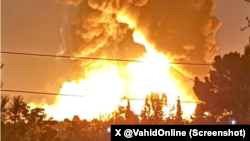 تصویر دریافتی از انفجار انبار نفت فردیس کرج در شامگاه شنبه