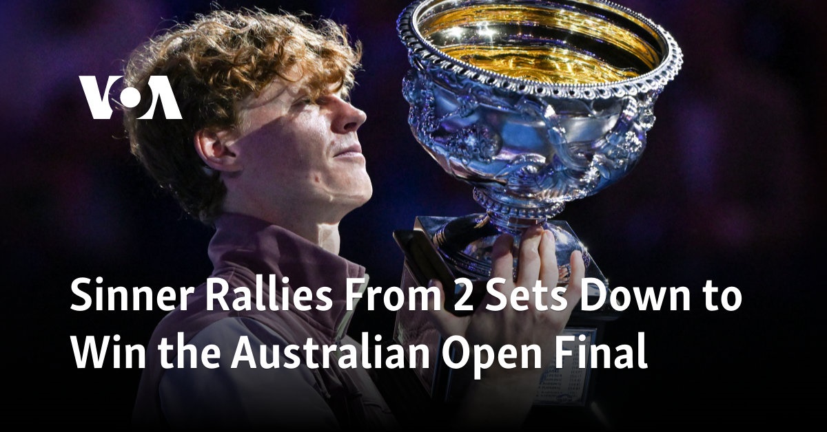 Sinner Rallies From 2 Sets Down To Win The Australian Open Final