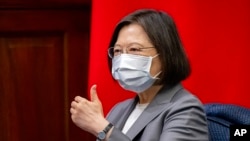 Taiwan's President Tsai Ing-wen at the presidential office in Taipei, Aug 22, 2022.