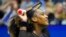 Serena Williams reacts during a match against Ajla Tomljanovic, of Australia, during the third round of the US Open tennis championships, Sept. 2, 2022, in New York. 