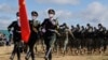 资料照片：参加中俄演习的中国军队。