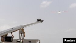 FILE - A Zipline drone takes off in Ghana, April 22, 2019. (Gavi/2019/Tony Noel via Reuters)