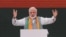 PM India Narendra Modi berbicara dalam acara kampanye Bharatiya Janata Party (Partai BJP) di New Delhi, Senin (8/4).