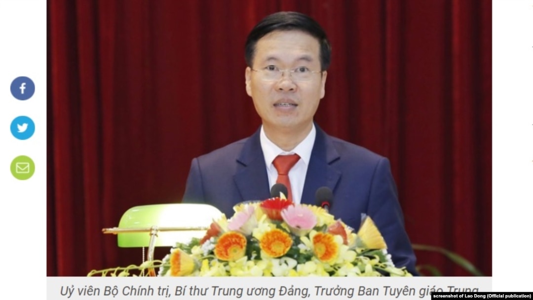 Ông Võ Văn Thưởng, ảnh trên Lao Động, 20/9/2020