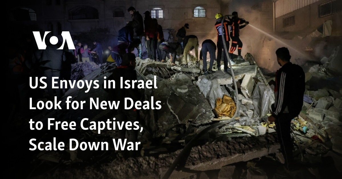 US Envoys In Israel Look For New Deals To Free Captives, Scale Down War