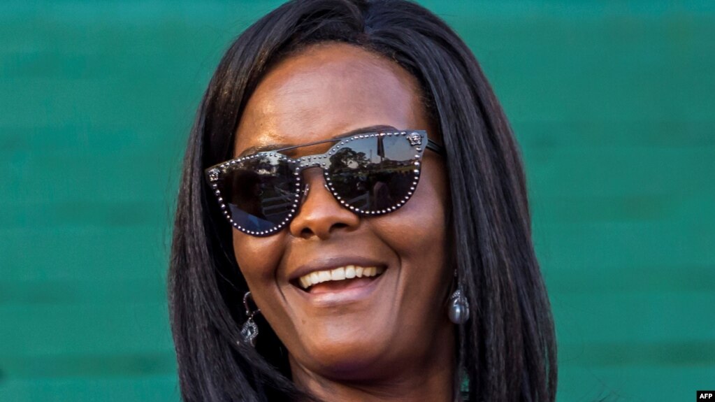 L'ex-première dame du Zimbabwe, Grace Mugabe, à l'ouverture de la foire agricole annuelle dans la capitale Harare, 25 août 2017.