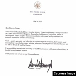 Letter - Comey dismissal