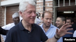 Former President Clinton during 2011 Africa visit, Lagos, Nigeria, March 2011.