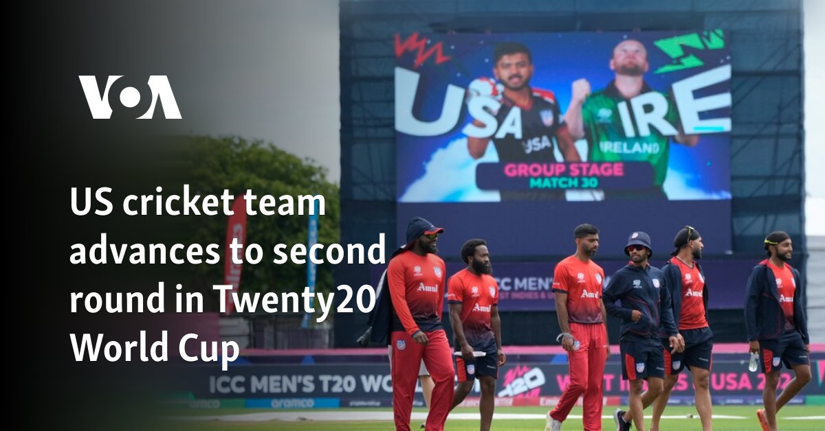 The US cricket team advances to the second round of the Twenty20 World Cup