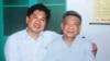 Cố Tổng bí thư Lê Khả Phiêu (phải) cùng luật sư Cù Huy Hà Vũ (ảnh do ông Vũ cung cấp) 