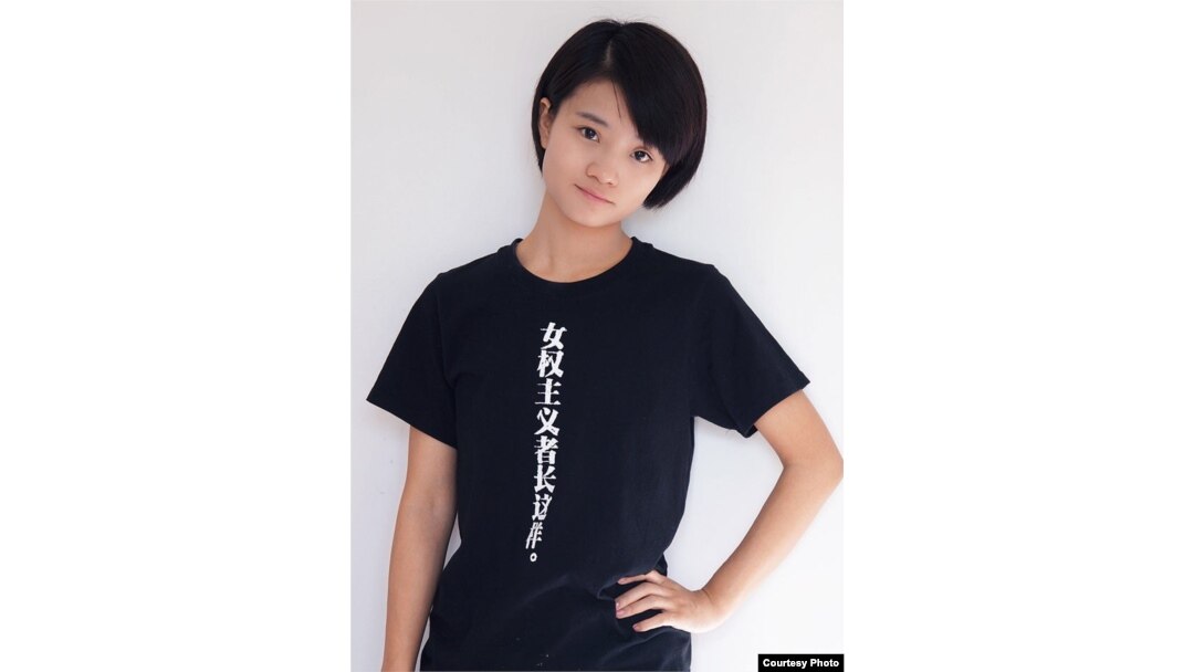 徒步中国倡导正视校园性侵害的女权行动派人士肖美丽。 (肖美丽提供)
