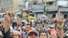 مراسم تشییع پیکر کشته شدگان انفجارهای سوریه و ادامه اعتراض ها