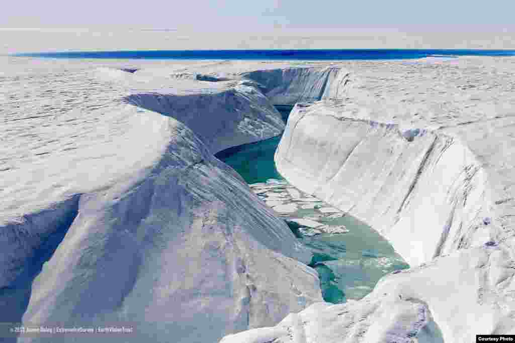 Birthday Canyon, Greenland Ice Sheet, Greenland. (James Balog/Extreme Ice Survey)