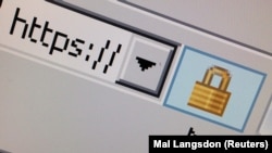 Biểu tượng khóa trên trình duyệt Internet Explorer. (Ảnh tư liệu)