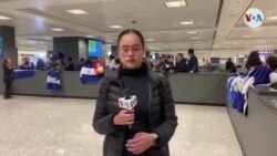 Diáspora nicaragüense espera en el aeropuerto de Dulles