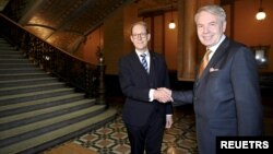 Finlandiya Dışişleri Bakanı Pekka Haavisto ve İsveç Dışişleri Bakanı Tobias Billstrom