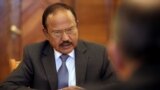 FILE - India's National Security Adviser Ajit Doval speaks during a meeting with Russian Foreign Minister Sergey Lavrov in Moscow, May 10, 2018. On Jan. 31, 2023, Doval met with U.S. National Security Adviser Jake Sullivan about collaborations between the two countries. 