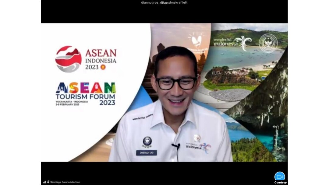 Menteri Pariwisata dan Ekonomi Kreatif/Kepala Badan Pariwisata dan Ekonomi Kreatif (Menparekraf/Kabaparekraf) Sandiaga Salahuddin Uno dalam pernyataannya, di Jakarta, Senin (30/1). (Courtesy : Kemenparekraf RI)