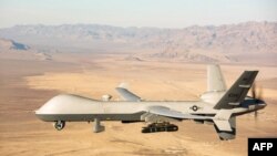  MQ-9 '리퍼' 무인 항공기(UAV·드론)가 미국 네바다주 훈련장에서 비행하고 있다. (자료사진=미 공군 제공)